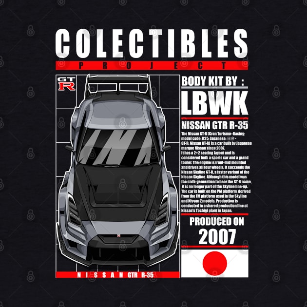 JDM LBWK  NISSAN GTR R-35 METALIC SILVER by HFP_ARTWORK